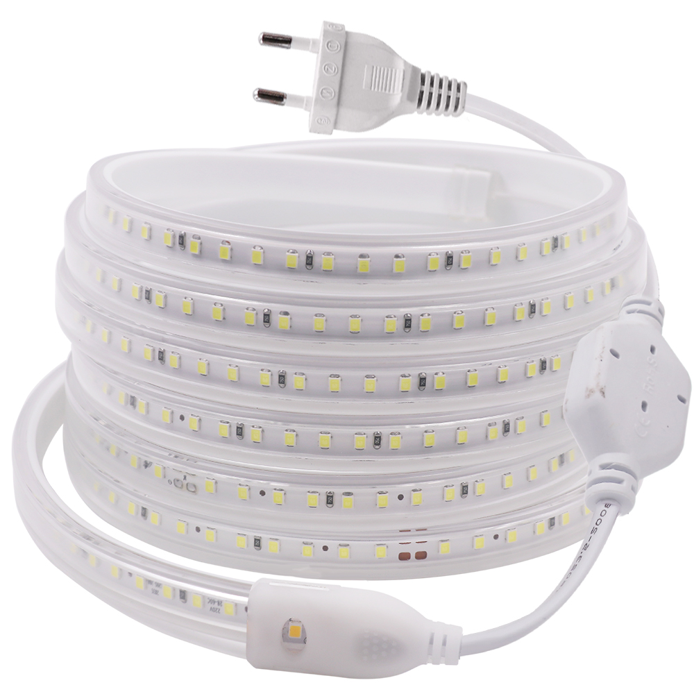 Popular Led Strip SMD 2835-120P 220V LED flex tape rope light LED strip indoor outdoor decoration