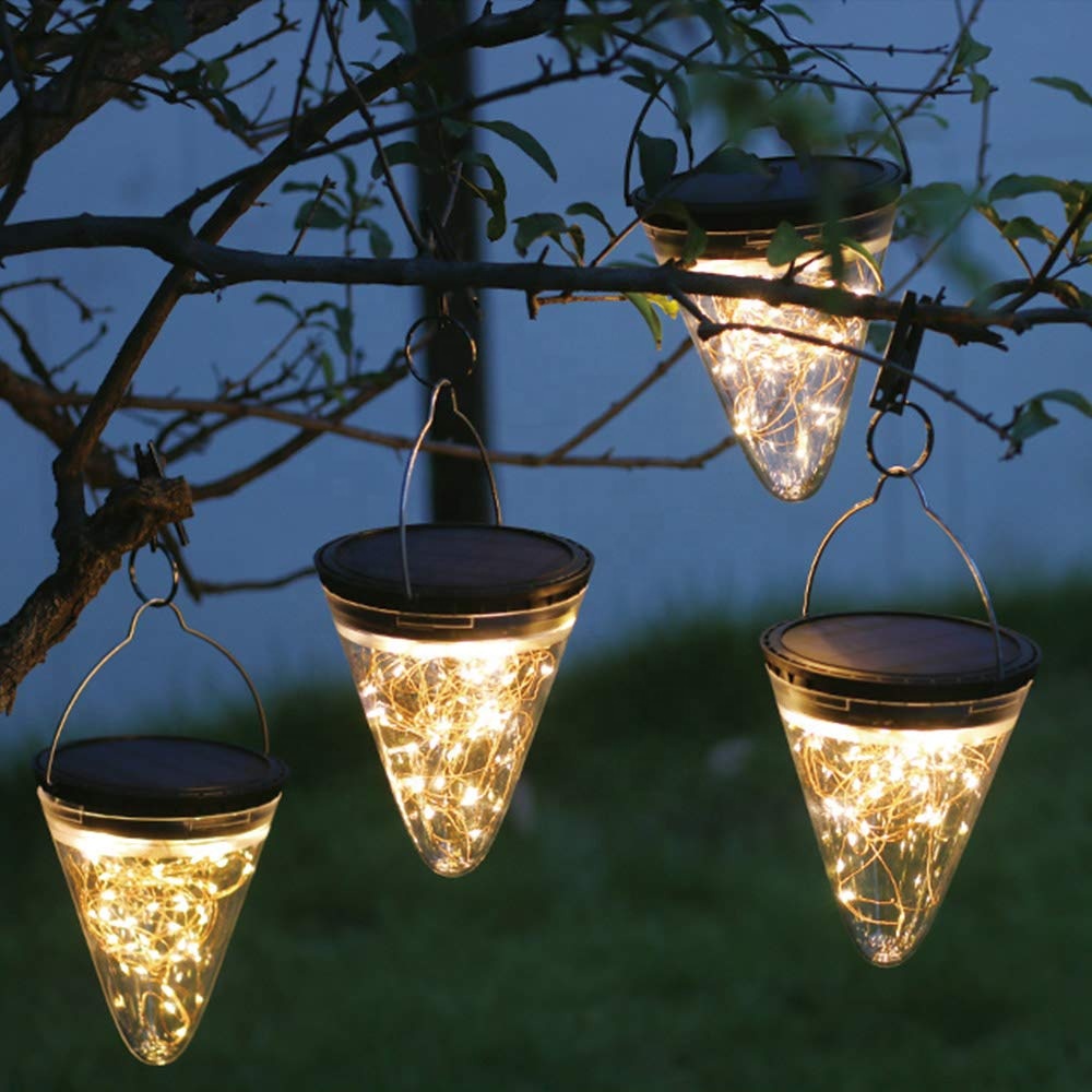 Newest Outdoor Hanging Solar Powered  Waterproof Twinkle Hanging Lantern Lamps for Garden