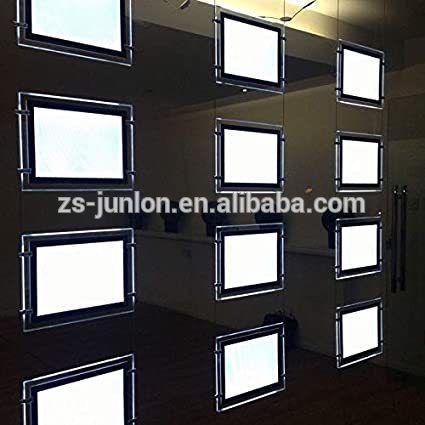 Led Picture Frame Real Estate Window Display Ceiling Hanging Crystal Lightbox