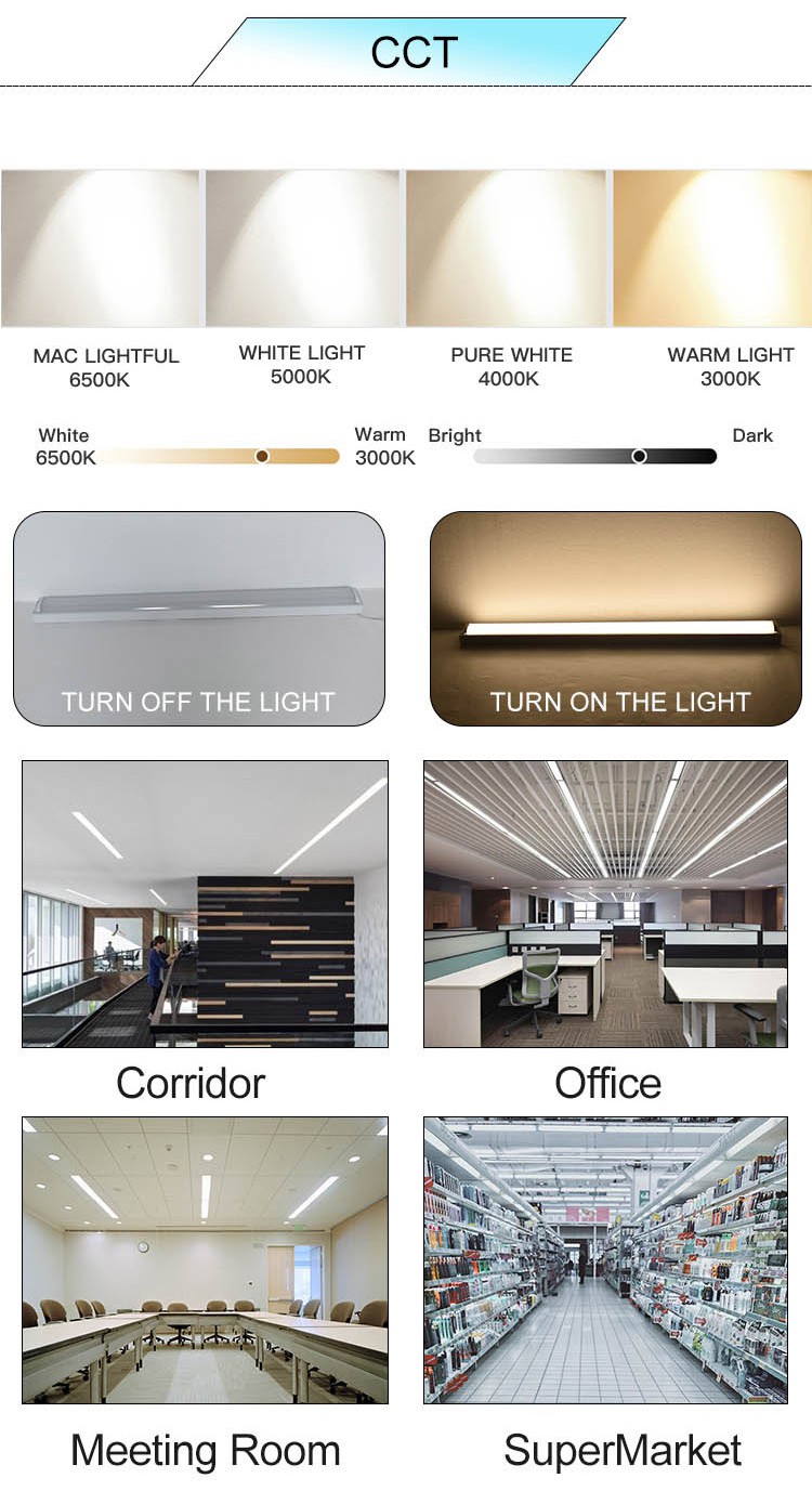 New model Led Batten Lighting Fixtures 20w 40w 60w 80w Aluminum Heatsink Corridor Ceiling Light