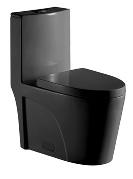 matte black ceramic toilet, elongated one piece toilet, cUPC toilet CL-12011YA for US market