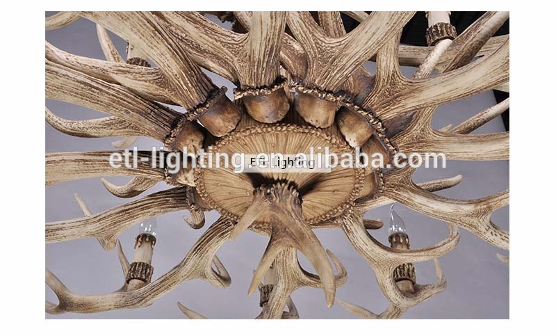 Deer antler chandelier for restaurant villa decoration resin antler chandelier lighting ETL89151