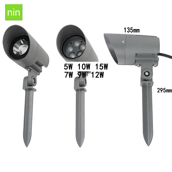 led light garden spot lights 5W 7w 9W 10W 12w 15W landscape lamp with spike