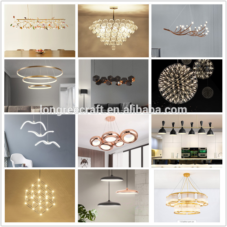 Classic White Led Hand Blown Glass Chandelier Lighting