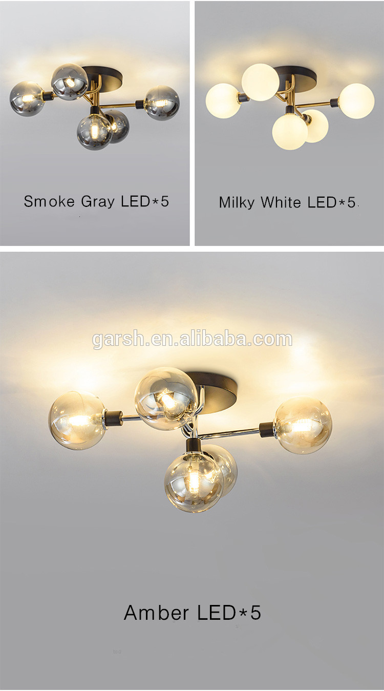 Nordic Glass Pendant Ceiling Light LED Modernas Lamparas De Techo For Living Room