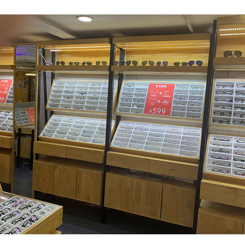 Optical Shop Display Drawer Cabinet Retail Eyewear Shop Interior Display Rack Design