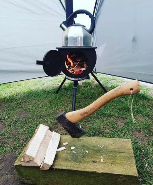 Camping wood stove with water tank tent stove for sale