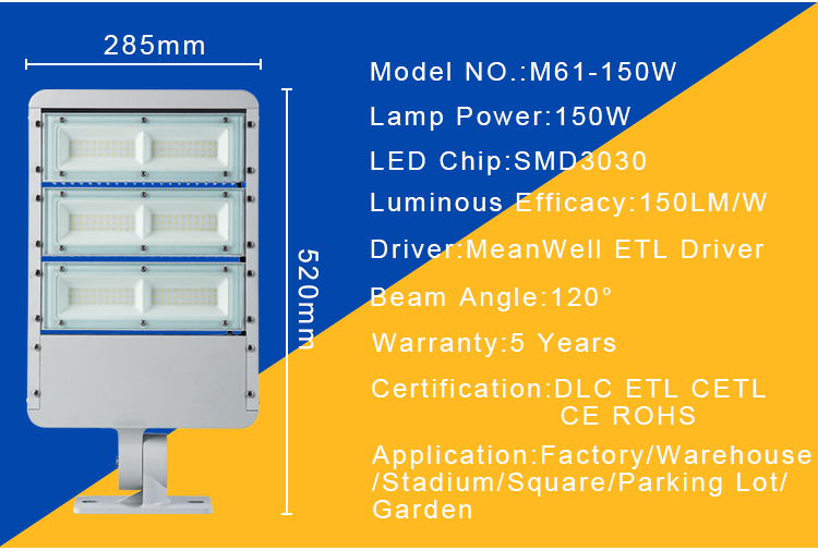 most powerful tree led flood light projector lamp waterproof 150w