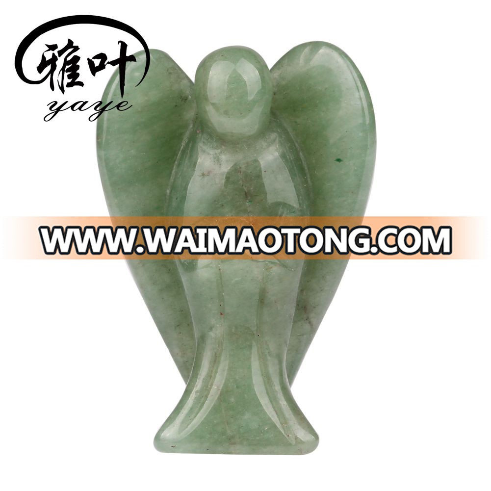 Natural Semi Precious Stone Green Aventurine Stone Angel