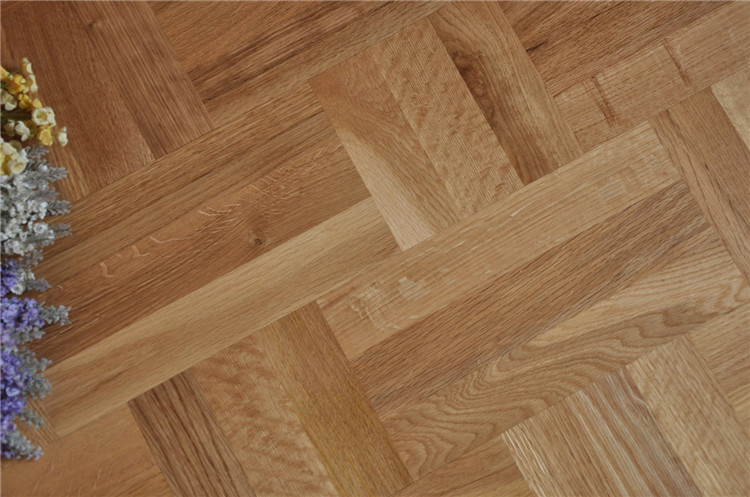 Building supplies 3-ply 3-strip in parquet engineered oak wood flooring