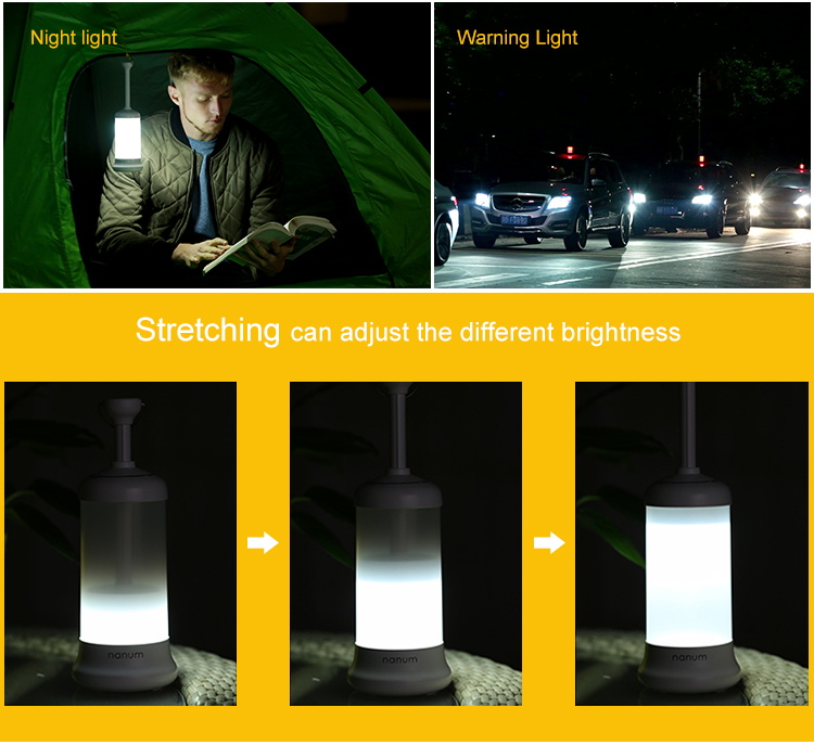 Multi-Function camping lantern Three Color Lighting Led Camping Lamp for Outdoor Activities