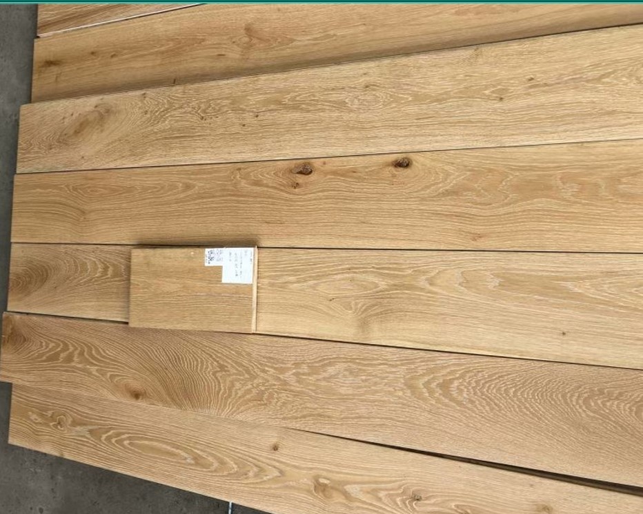 2200mm width UV oiled brushed and smoked Oak engineered parquet flooring