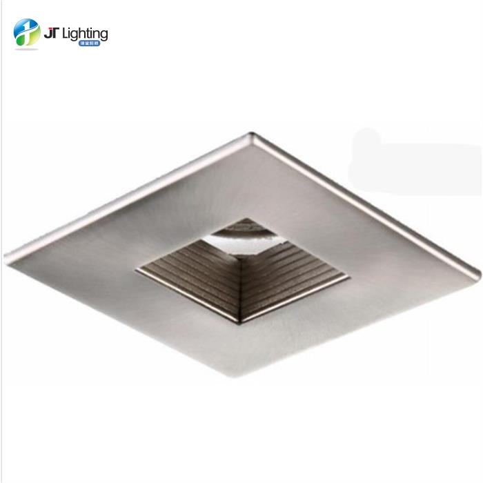 4 inch square baffle retrofit  trim with lens for new construction recessed pot light