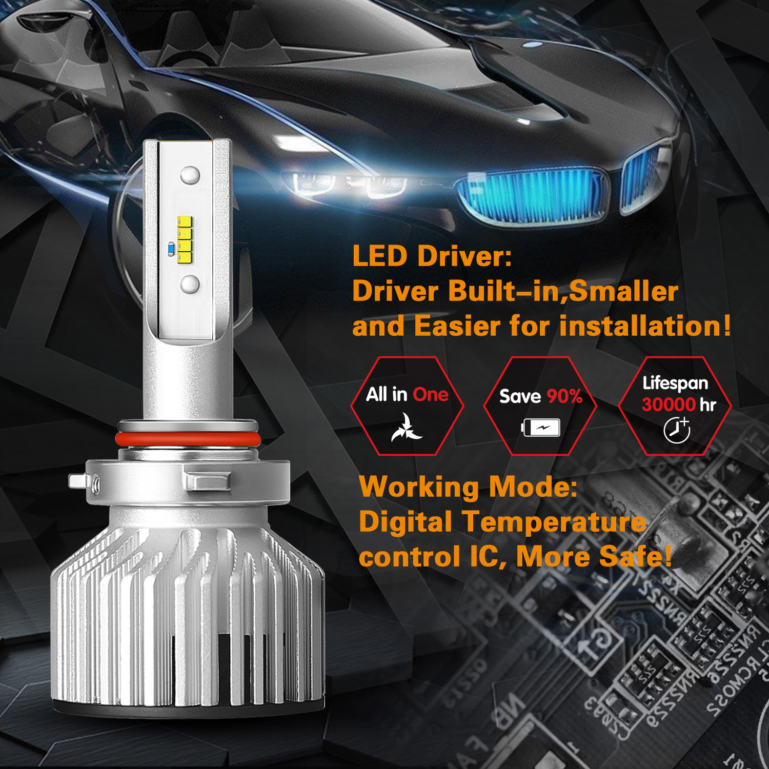 Auto Spare Parts F5 Led Headlight With High Quality