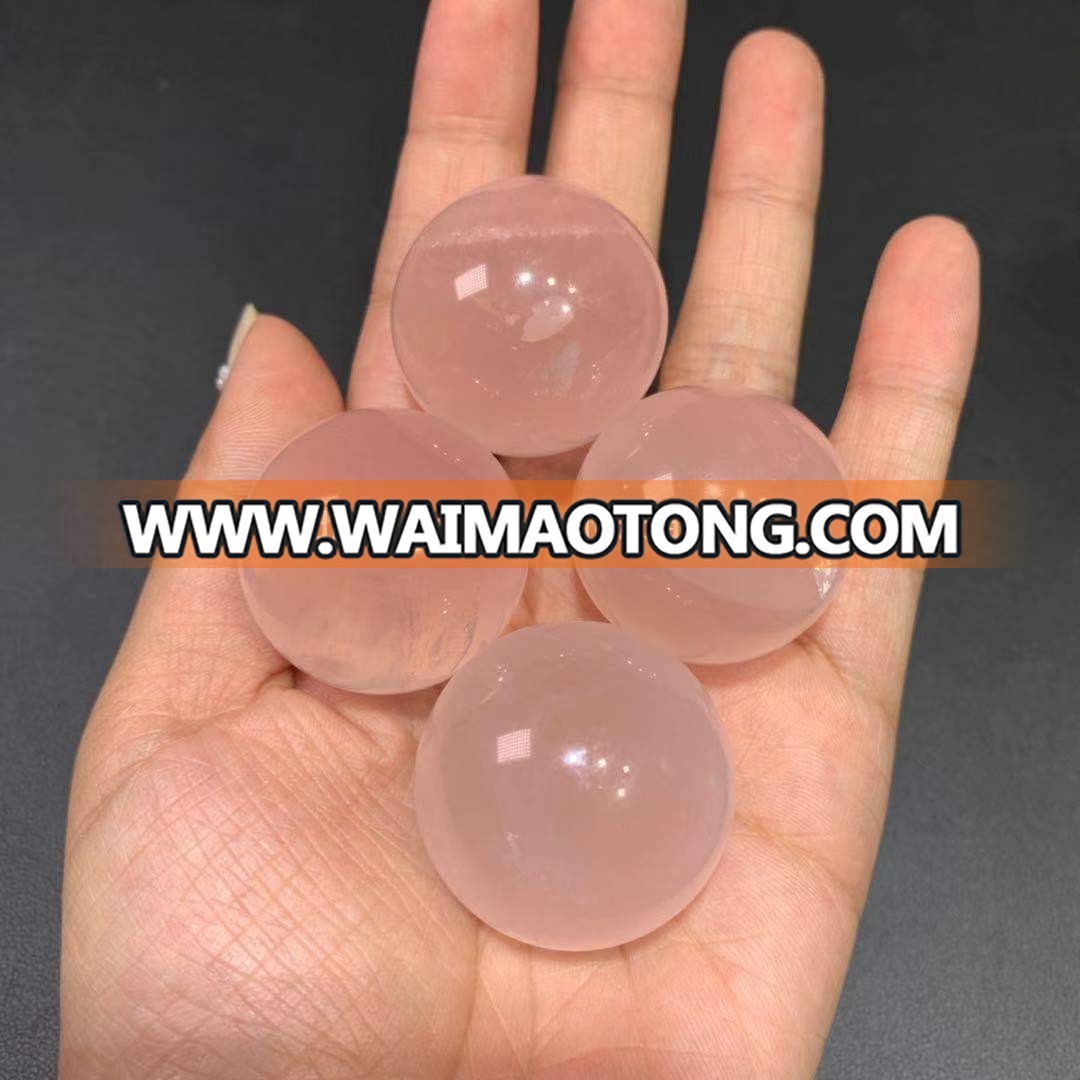 wholesale beautiful natural rose quartz crystal egg sphere massage pink crystal ball for decoration