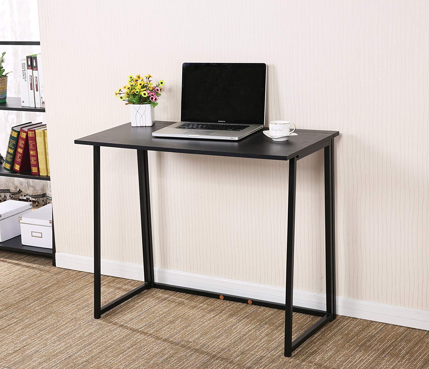 Floor sitting metal wood foldable folding writing pc laptop computer desk table