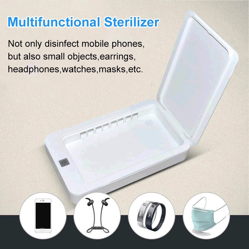 2020 Hotsaleing Mini UV Light Sterilizer Cell Phone Cleaner Sanitizer Portable Disinfection UV Led Sterilizer Box with USB