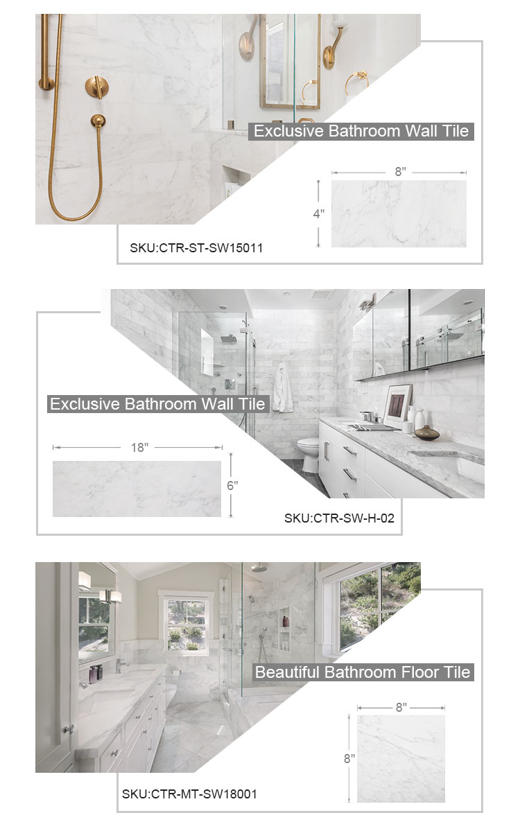 Cheap Price Statuary White Marble Tiles Hot Sale for Bathroom