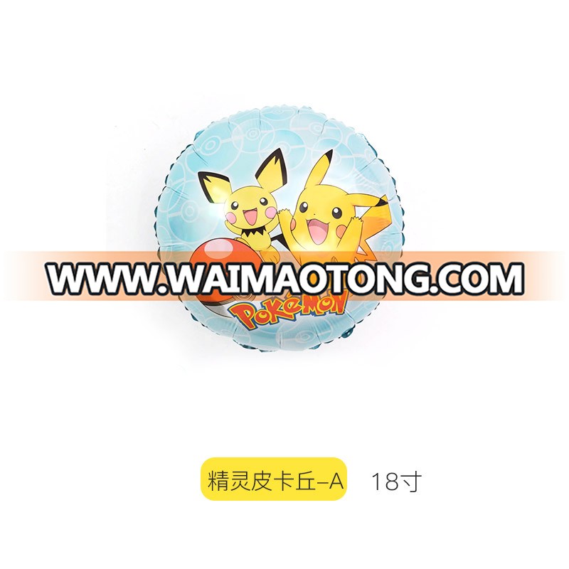 Pokemon Birthday Party Balloons - 18inch Pikachu Friends and Pokeball Balloon Adult & Kids Party Theme Decorations