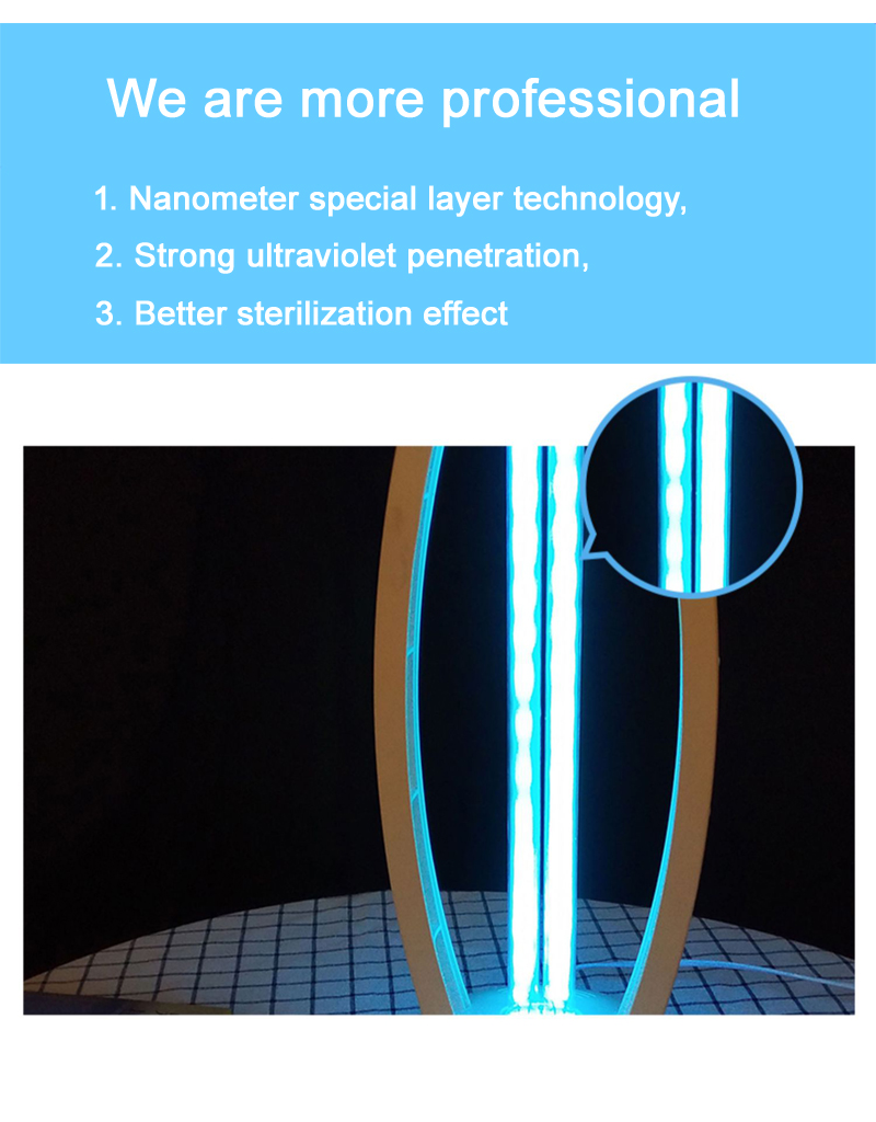 High quality fast direct ultraviolet sterilizing light ozone air room disinfection led 38W UV lamp