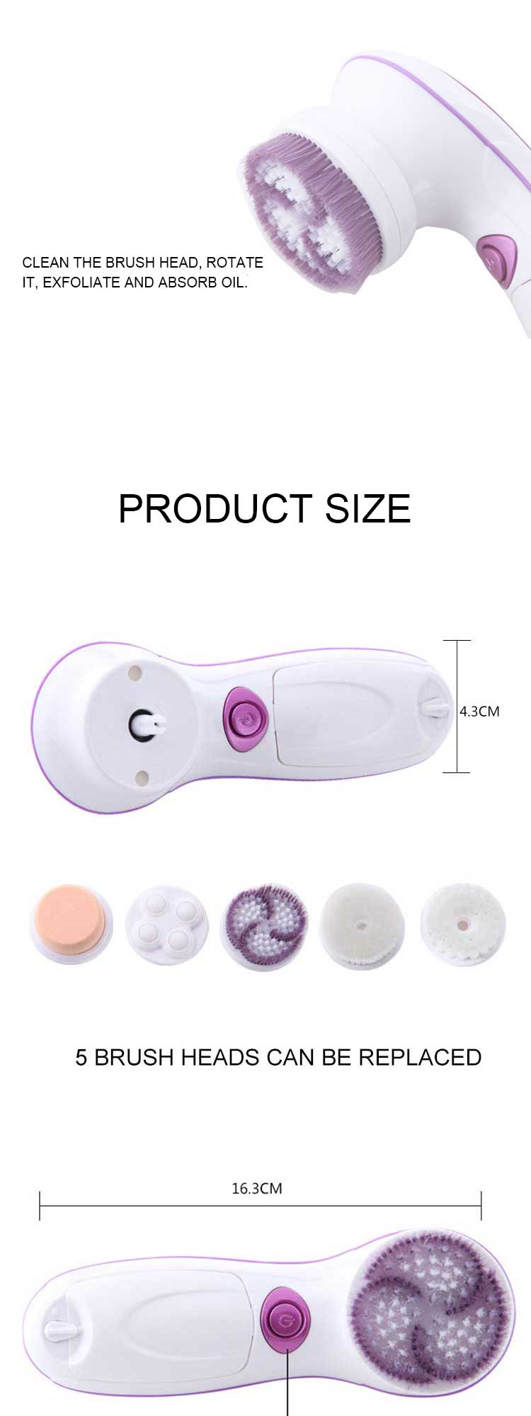 Fashion private label sonic face brush pores nose blackhead facial cleansing with best quality