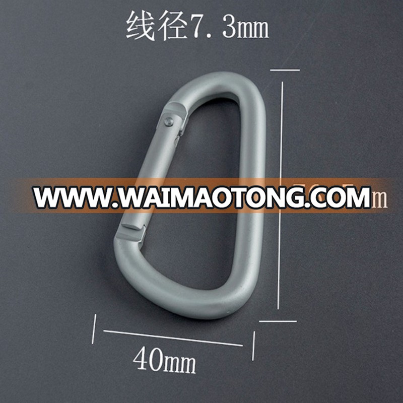 HXY China Wholesale Eco-friendly Nickel Plating Promotion Dull Silver Snap Hook Metal Carabiner Clips