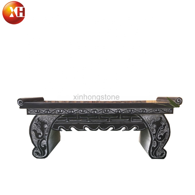 Factory Direct Sale Antique Bluestone Alter & Console Table With Carved Pattern For The Temple Ancestral Hall Offerings