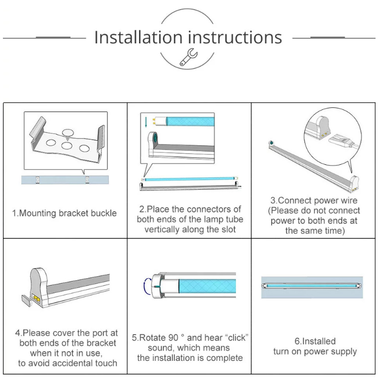 Factory directly offered 6w 8W 15W  20W ultraviolet uv sterilizer light tube lamp