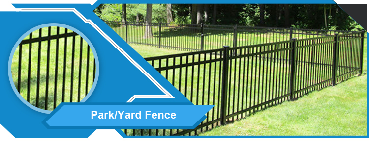 High quality fence panels aluminum waterproof welded powder coated black aluminum garden fences