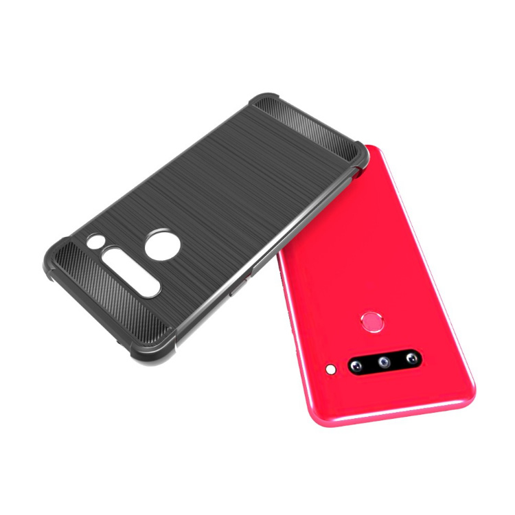 Carbon Fiber Shockproof TPU Case for LG G8 ThinQ KR Soft Back cover