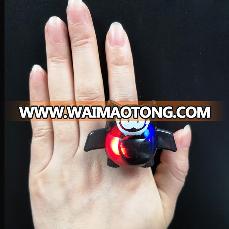 Halloween LED Ring Luminous Flash Finger Ring Toys for Children Party Favor Blinking  Rubber Rings Kids Adults Gifts Sets