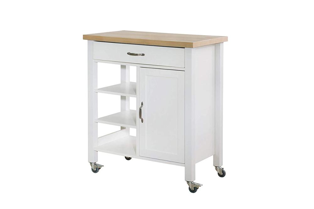 Kitchen storage cart,european kitchen island wood on wheels