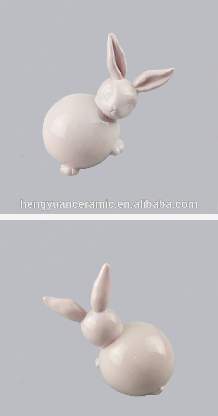 Easter Decorative Small Ceramic Rabbit Bunny Statue Home Decor Gift