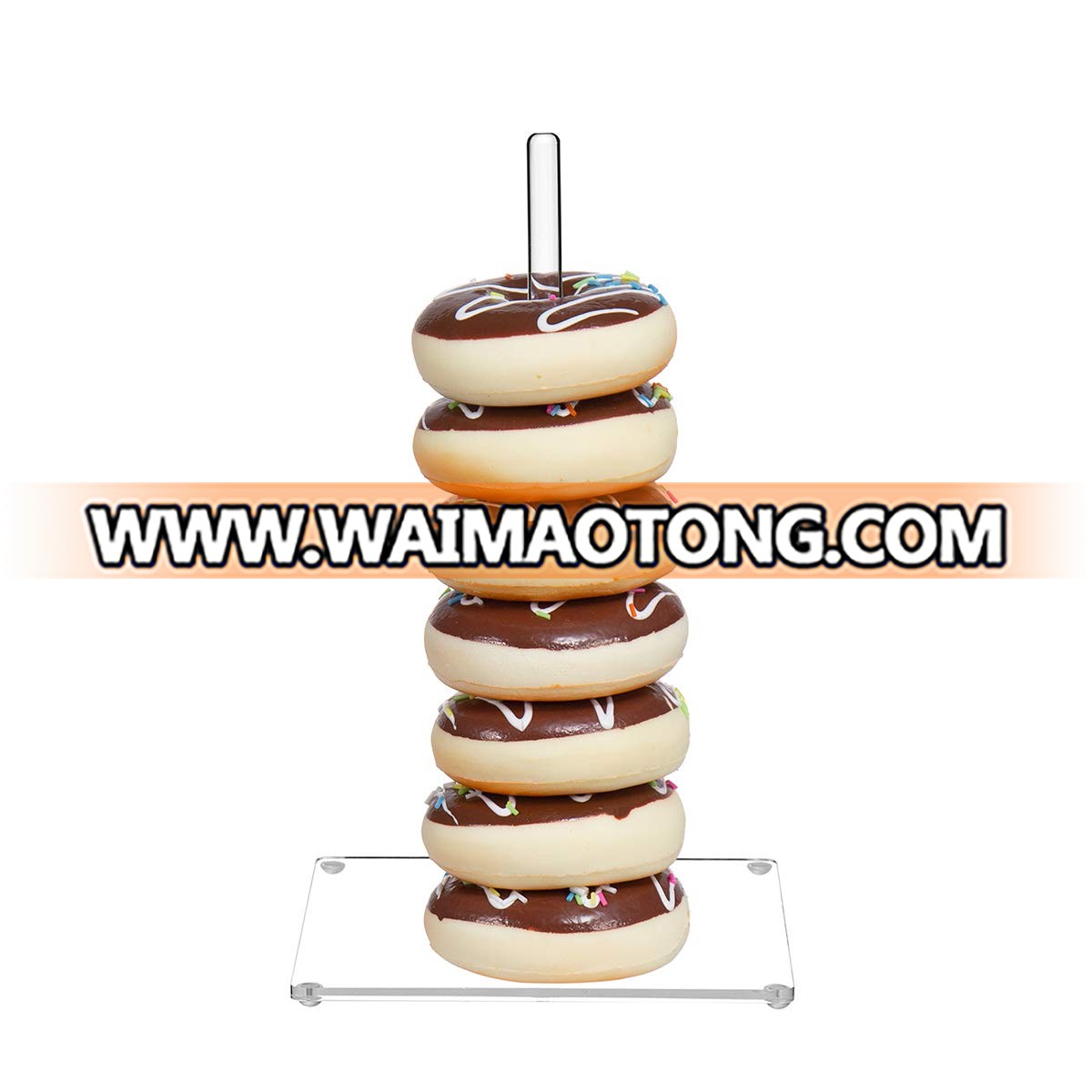 Clear Acrylic Donut Stand,Removable Donuts Display Stand Holder for Party Wedding Birthday Decorations,Non-slip Doughnut Tiered