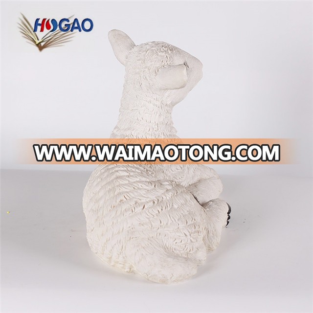 Resin sheep statue sheep realistic animal sculpture craft realistic polyresin animal for home and garden decoration