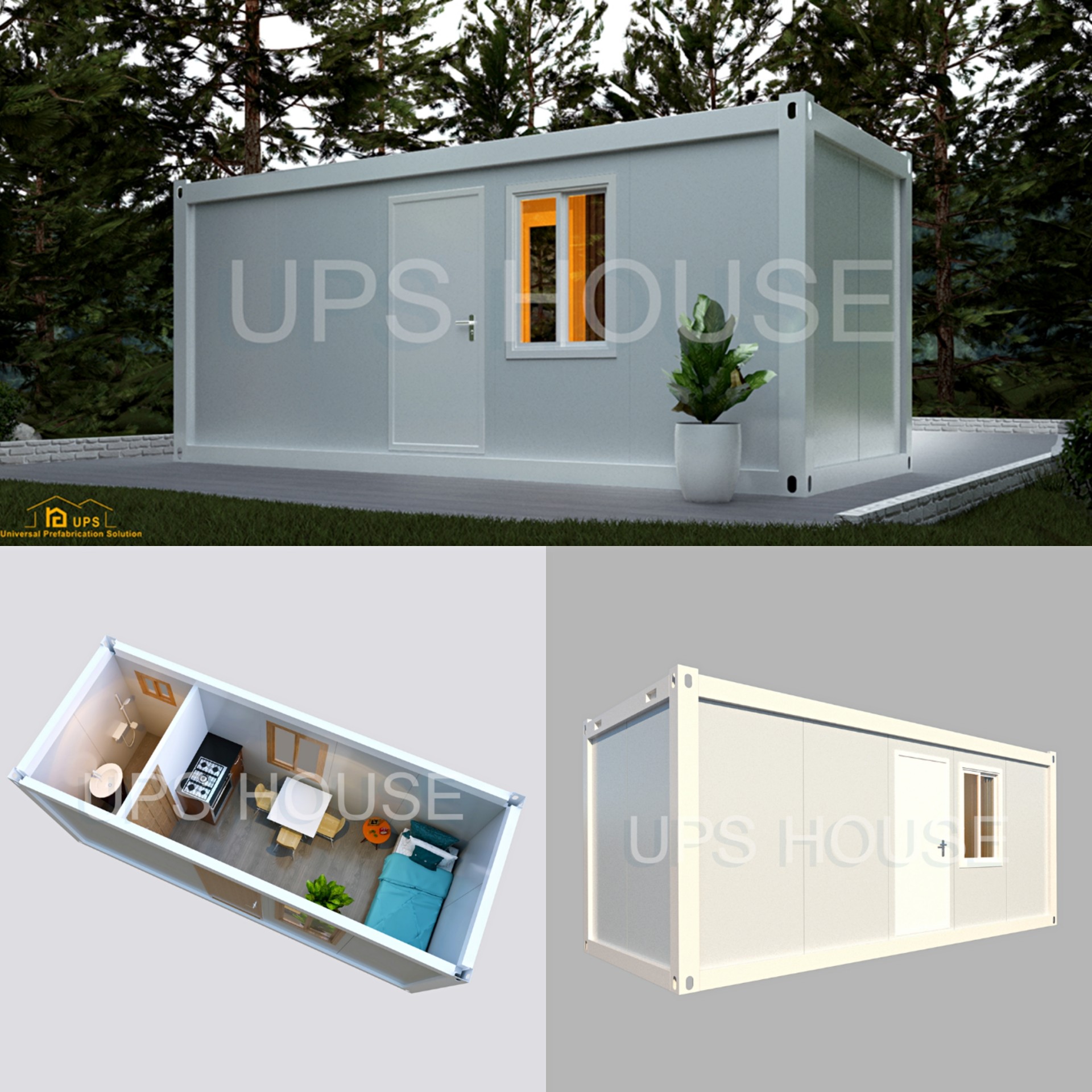 2020 UPS new tech fast construction projects low cost real estate container houses prefabricated office building