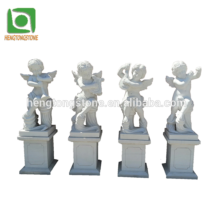 Marble Music Small Angel Sculpture In Stock For Sale