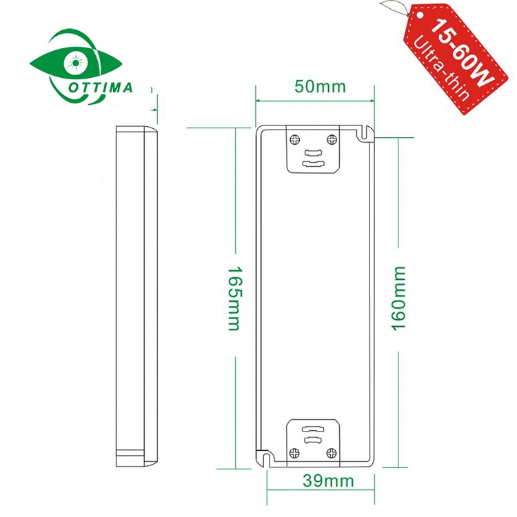 IP20 slim constant voltage led power supply 50w 24v led driver