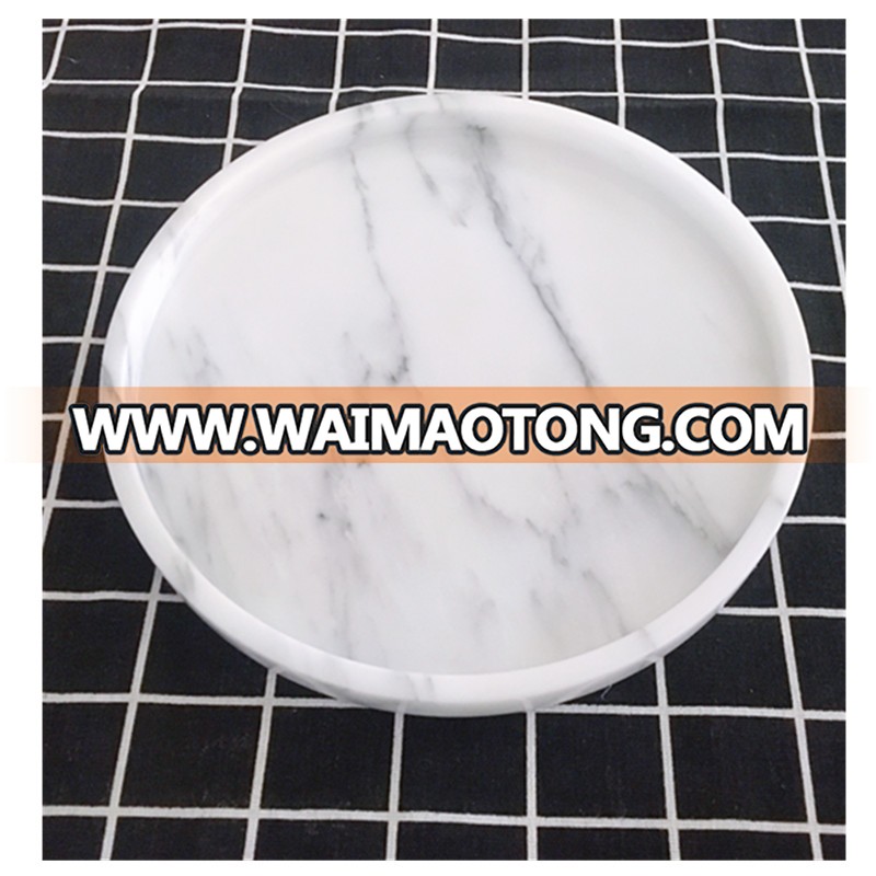 White Marble Set of 4 Accessories Holder Cosmetic Tray