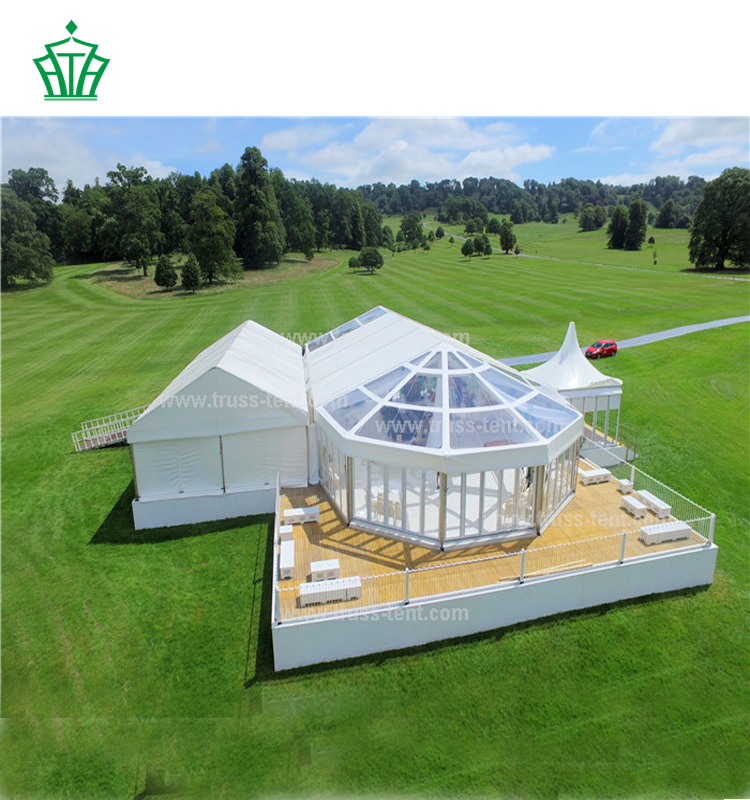 Clear Marquee Event Tent Half Clear And Half White PVC Tent