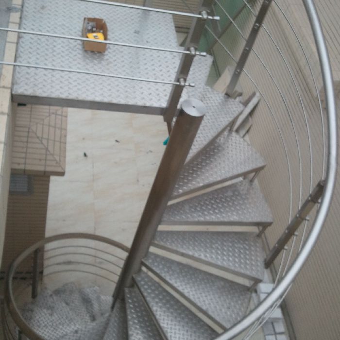 Outdoor stainless Steel spiral Stairs design