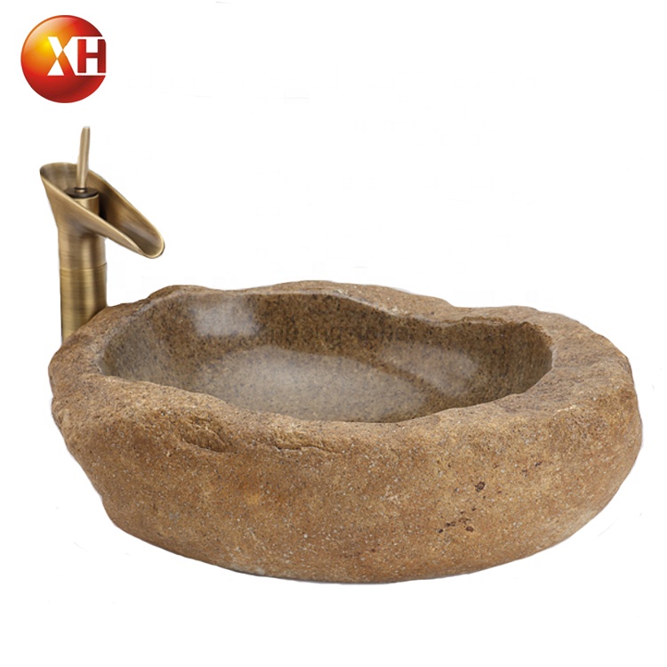 Ancient Cobblestone Platform Basin Natural Stone Washbasin Art Basin Washbasin