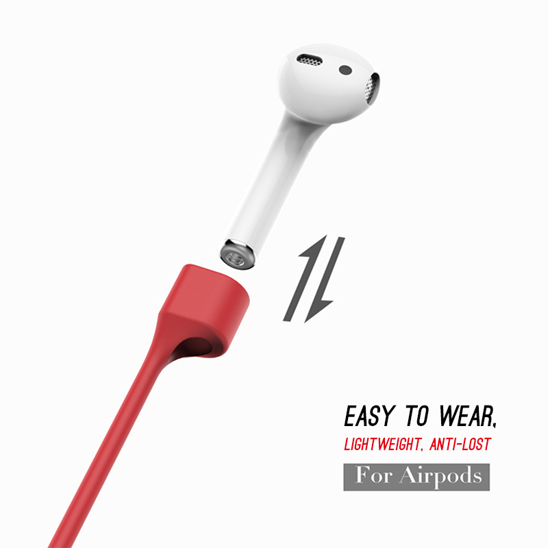 Magnetic Headphone Cord For Airpods 1 2 Anti lost Silicone Rope Strap For Apple Earphone Accessory Air Pod Wire Soft Cable