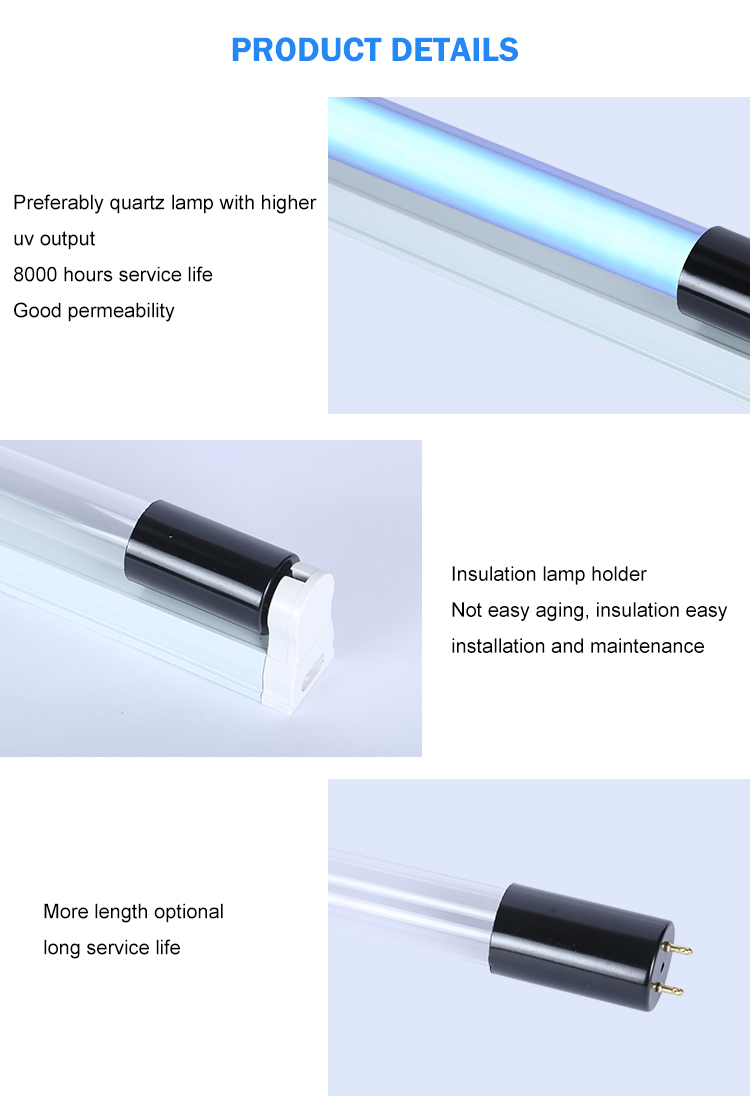 Office school restaurant uv disinfection 10 w uvc ozone germicidal lamp