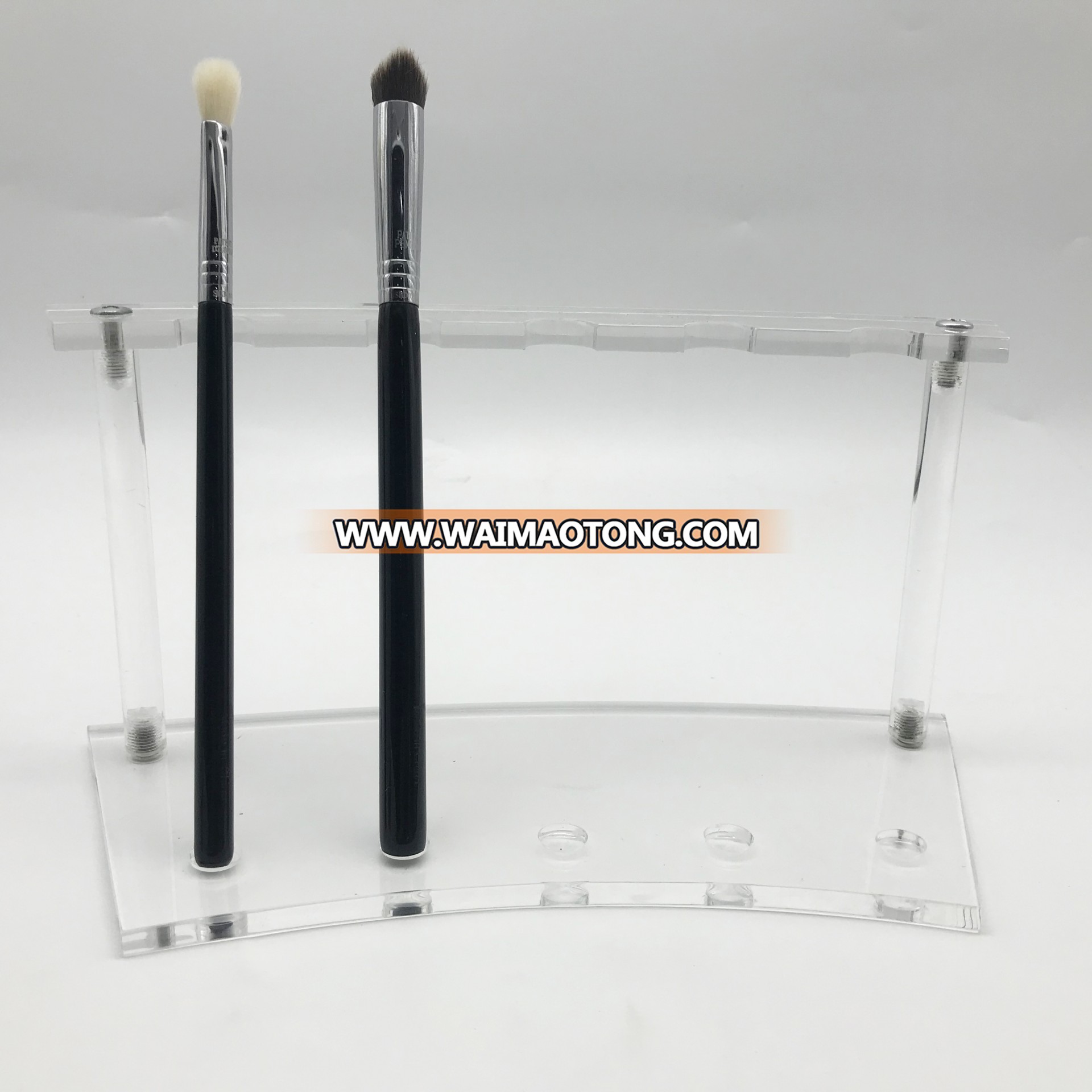 Knock down design acrylic brush holder Beauty Brush Display Stand