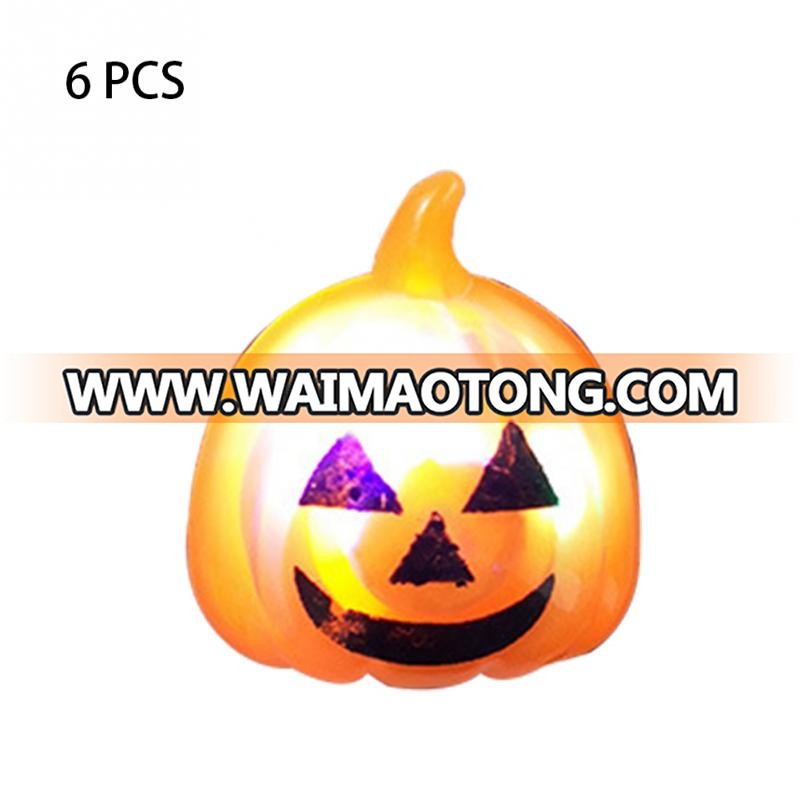 Halloween LED Ring Luminous Flash Finger Ring Toys for Children Party Favor Blinking  Rubber Rings Kids Adults Gifts Sets