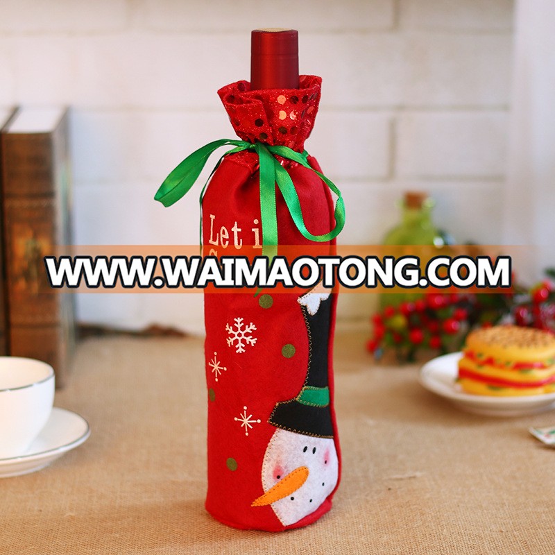 Christmas Decorations Gift Bags Red Wine Bottles Bag