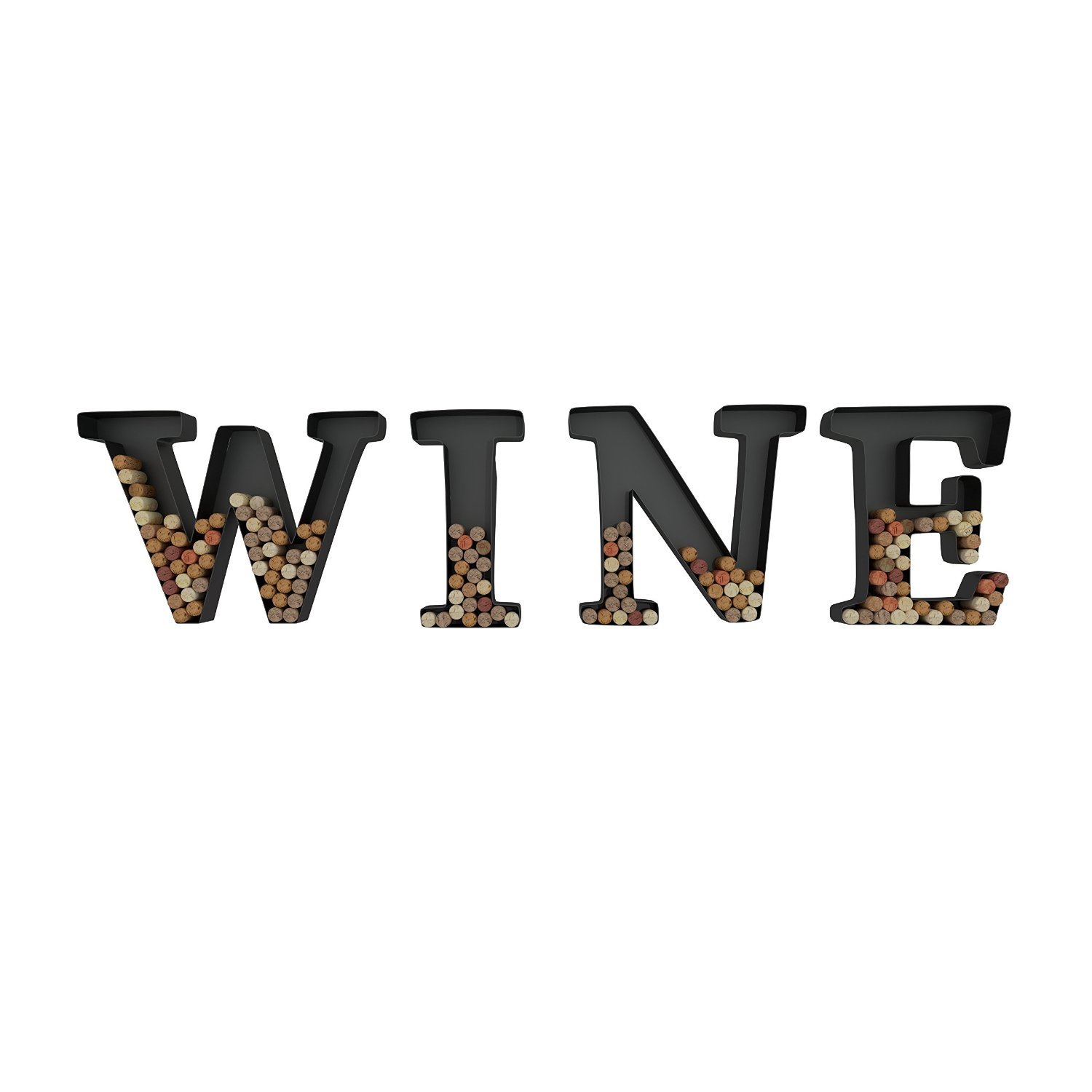 Hanssz Cheap  Wine Letter Hexagon Cork Holders Art Wall Decor Metal  All 4 Letters W I N E Gifts for Wine Lovers Manufacture