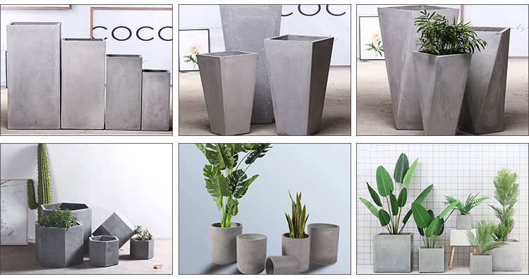 Rectangle large fiberglass concrete planter flower pot molds for sale