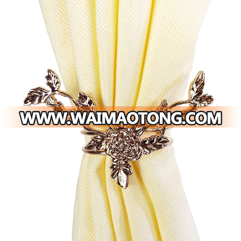 gold plated flower curtain buckles curtain clips